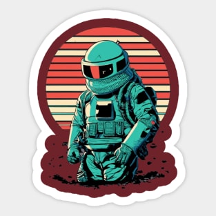 Sunset Spacesuit Sticker